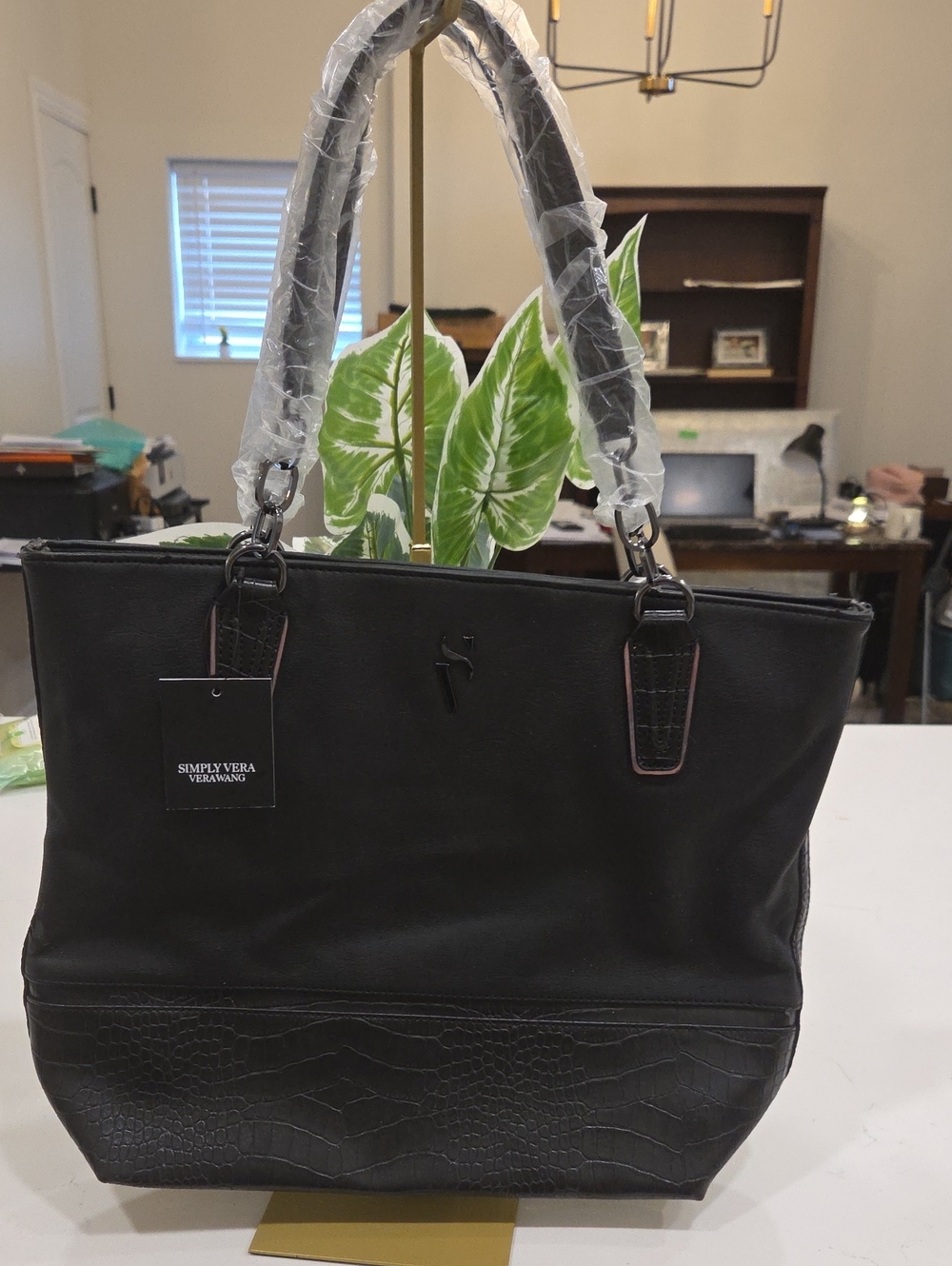 Vera Wang Black Tote Bag